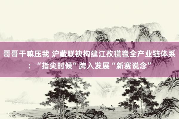 哥哥干嘛压我 沪藏联袂构建江孜氆氇全产业链体系：“指尖时候”跨入发展“新赛说念”