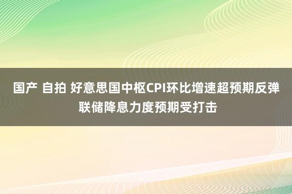 国产 自拍 好意思国中枢CPI环比增速超预期反弹 联储降息力度预期受打击