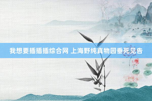 我想要插插插综合网 上海野纯真物园垂死见告