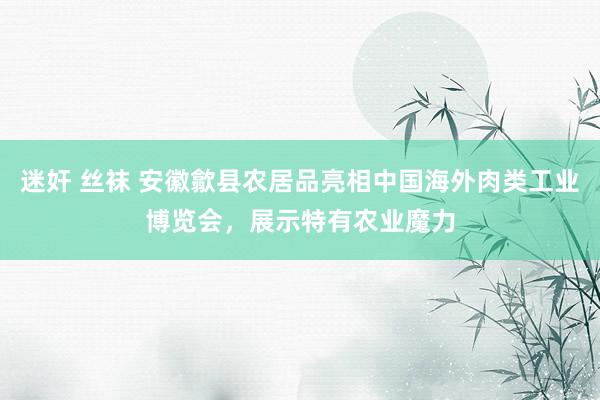 迷奸 丝袜 安徽歙县农居品亮相中国海外肉类工业博览会，展示特有农业魔力