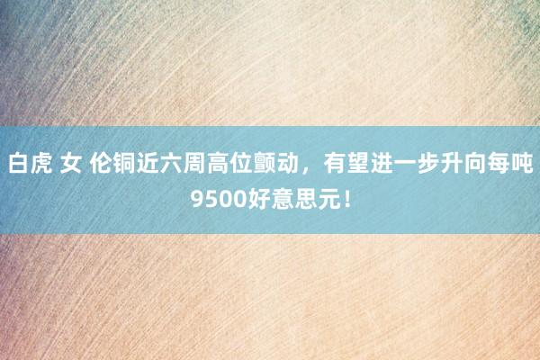 白虎 女 伦铜近六周高位颤动，有望进一步升向每吨9500好意思元！