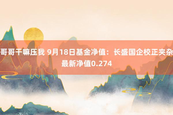 哥哥干嘛压我 9月18日基金净值：长盛国企校正夹杂最新净值0.274