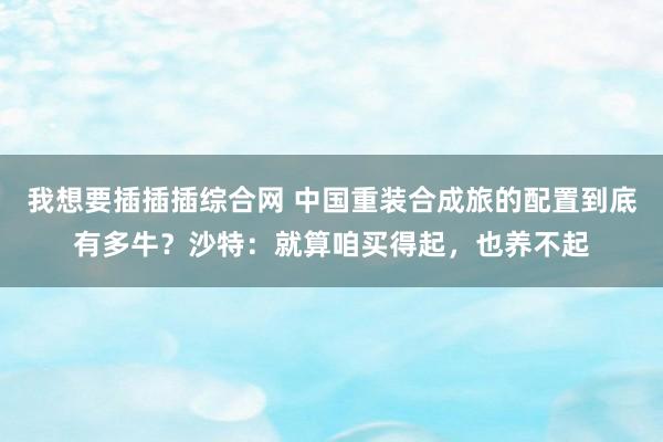 我想要插插插综合网 中国重装合成旅的配置到底有多牛？沙特：就算咱买得起，也养不起