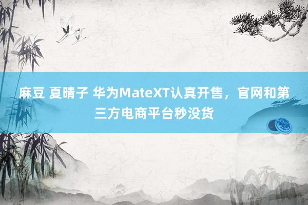 麻豆 夏晴子 华为MateXT认真开售，官网和第三方电商平台秒没货