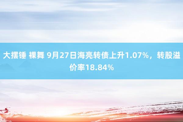 大摆锤 裸舞 9月27日海亮转债上升1.07%，转股溢价率18.84%
