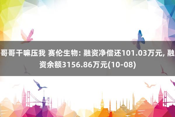 哥哥干嘛压我 赛伦生物: 融资净偿还101.03万元, 融资余额3156.86万元(10-08)