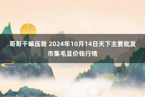 哥哥干嘛压我 2024年10月14日天下主要批发市集毛豆价钱行情