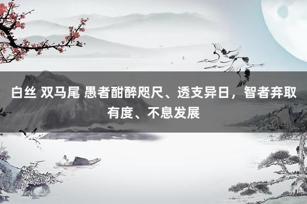 白丝 双马尾 愚者酣醉咫尺、透支异日，智者弃取有度、不息发展