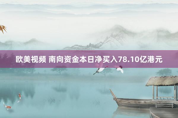 欧美视频 南向资金本日净买入78.10亿港元