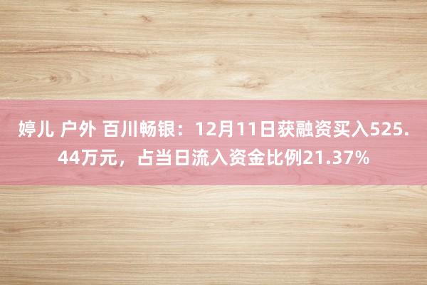婷儿 户外 百川畅银：12月11日获融资买入525.44万元，占当日流入资金比例21.37%