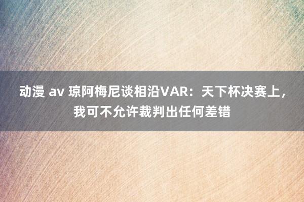 动漫 av 琼阿梅尼谈相沿VAR：天下杯决赛上，我可不允许裁判出任何差错
