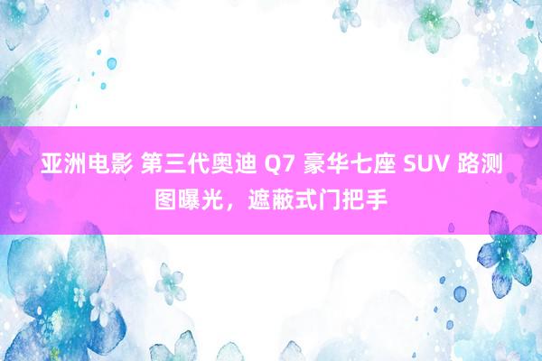 亚洲电影 第三代奥迪 Q7 豪华七座 SUV 路测图曝光，遮蔽式门把手