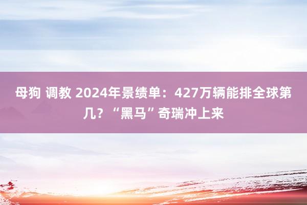 母狗 调教 2024年景绩单：427万辆能排全球第几？“黑马”奇瑞冲上来