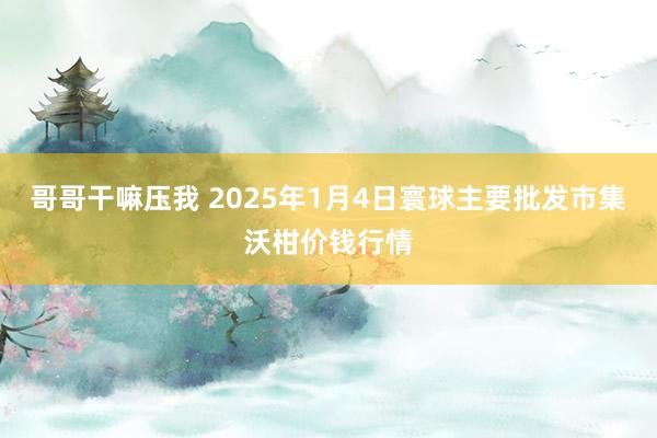 哥哥干嘛压我 2025年1月4日寰球主要批发市集沃柑价钱行情