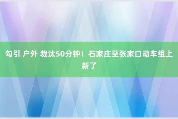 勾引 户外 裁汰50分钟！石家庄至张家口动车组上新了