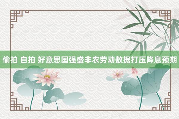 偷拍 自拍 好意思国强盛非农劳动数据打压降息预期