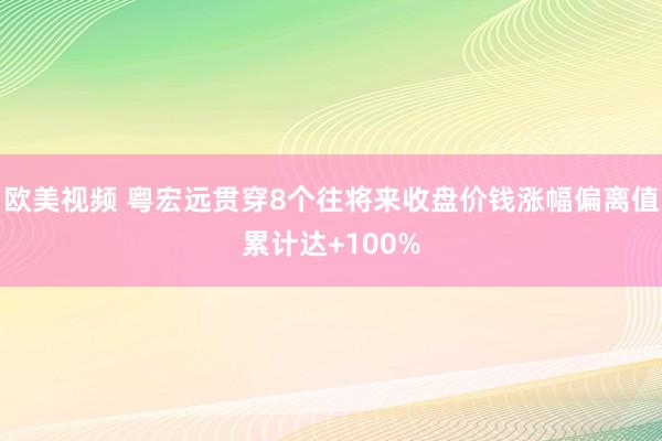 欧美视频 粤宏远贯穿8个往将来收盘价钱涨幅偏离值累计达+100%