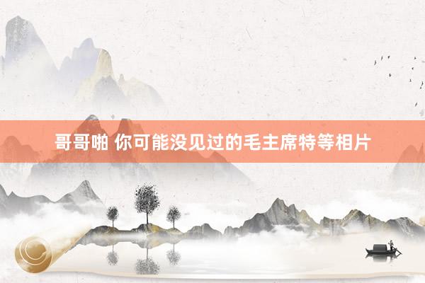 哥哥啪 你可能没见过的毛主席特等相片