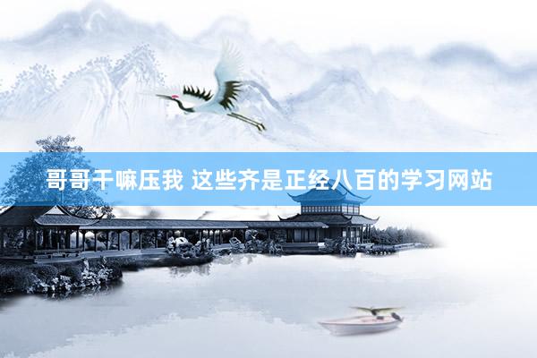哥哥干嘛压我 这些齐是正经八百的学习网站