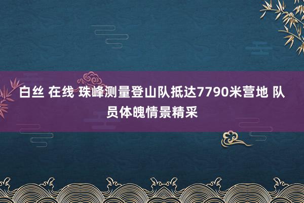 白丝 在线 珠峰测量登山队抵达7790米营地 队员体魄情景精采