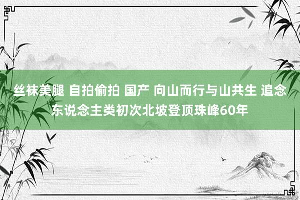 丝袜美腿 自拍偷拍 国产 向山而行与山共生 追念东说念主类初次北坡登顶珠峰60年