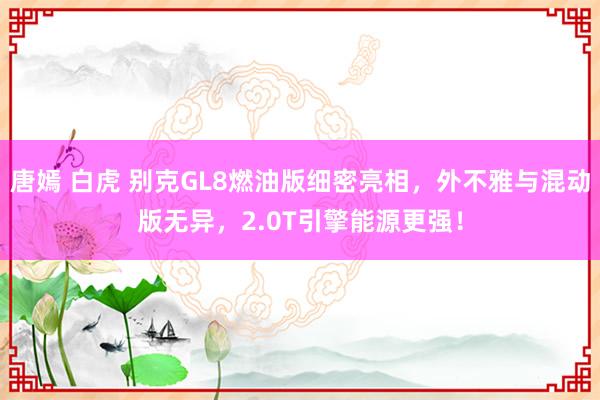 唐嫣 白虎 别克GL8燃油版细密亮相，外不雅与混动版无异，2.0T引擎能源更强！