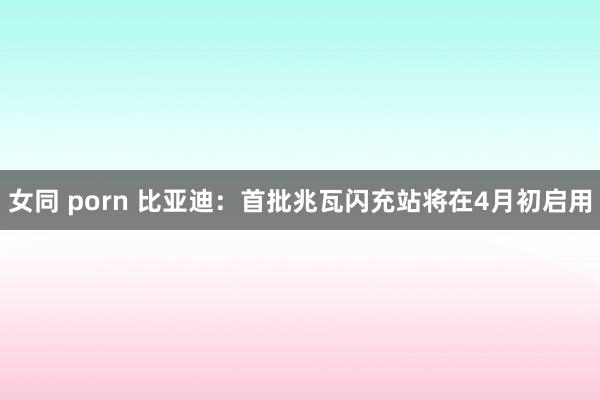 女同 porn 比亚迪：首批兆瓦闪充站将在4月初启用