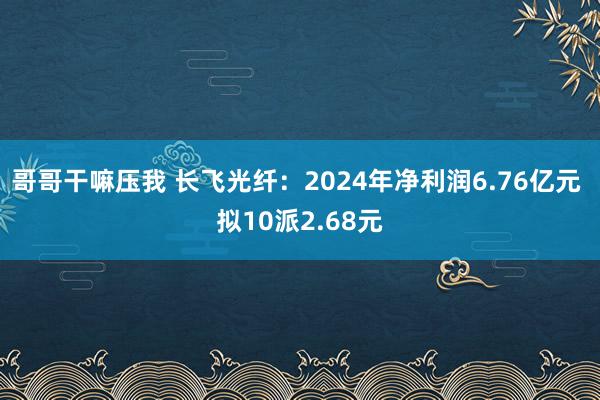 哥哥干嘛压我 长飞光纤：2024年净利润6.76亿元 拟10派2.68元