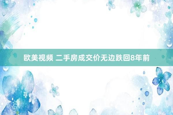 欧美视频 二手房成交价无边跌回8年前