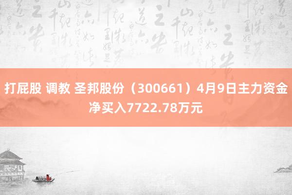 打屁股 调教 圣邦股份（300661）4月9日主力资金净买入7722.78万元