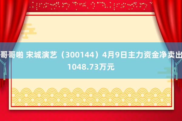 哥哥啪 宋城演艺（300144）4月9日主力资金净卖出1048.73万元