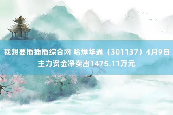 我想要插插插综合网 哈焊华通（301137）4月9日主力资金净卖出1475.11万元