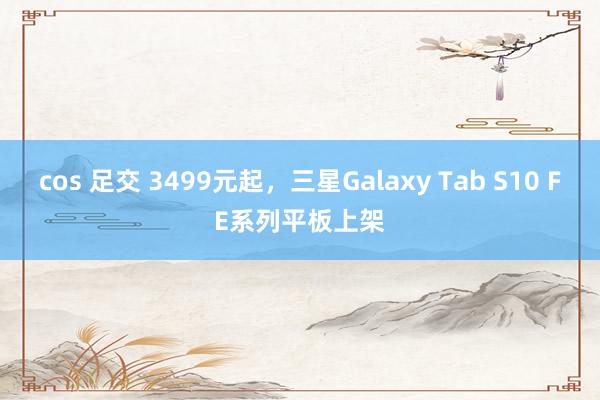cos 足交 3499元起，三星Galaxy Tab S10 FE系列平板上架