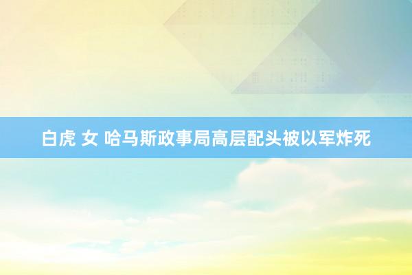 白虎 女 哈马斯政事局高层配头被以军炸死