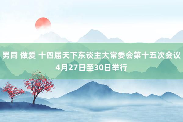 男同 做爱 十四届天下东谈主大常委会第十五次会议4月27日至30日举行